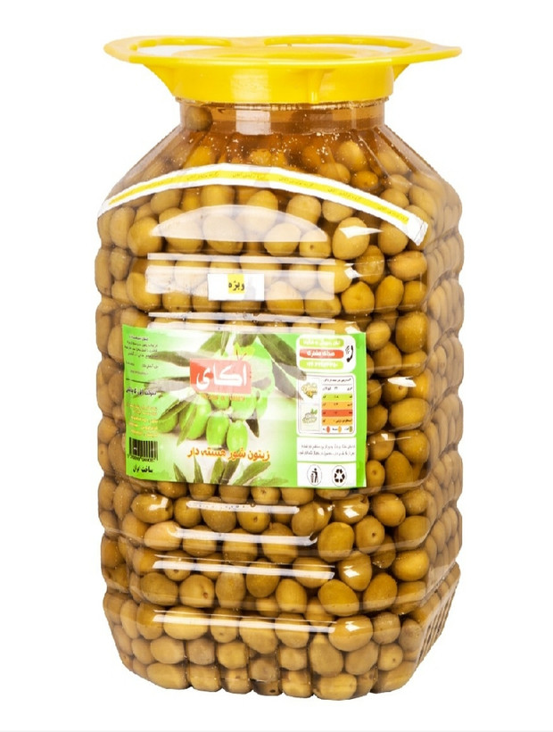 زیتون شور هسته دار ویژه آکای(پت 10 کیلویی) با ارسال رایگان
